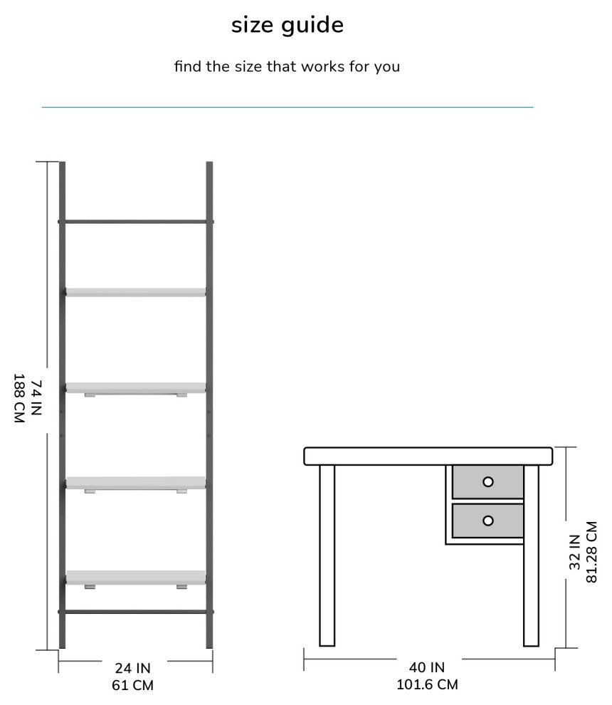Claret Ladder Shelf, Black