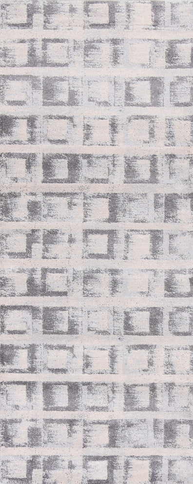 Geometric Oriental Transitional Turkish Rug Contemporary Carpet 3x8