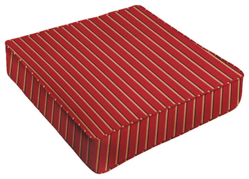 Sunbrella Red Gold Stripe Outdoor Deep Seating Cushion, 23x25
