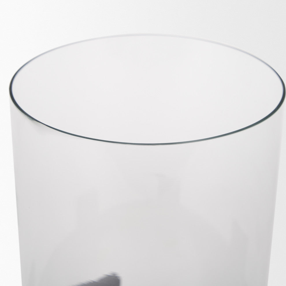 Price Small Matte Black Metal With Glass Hurricane Candle Holder