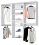 Modular Closet System Double Hanging Closet Organizer and Shelving 66"-96"