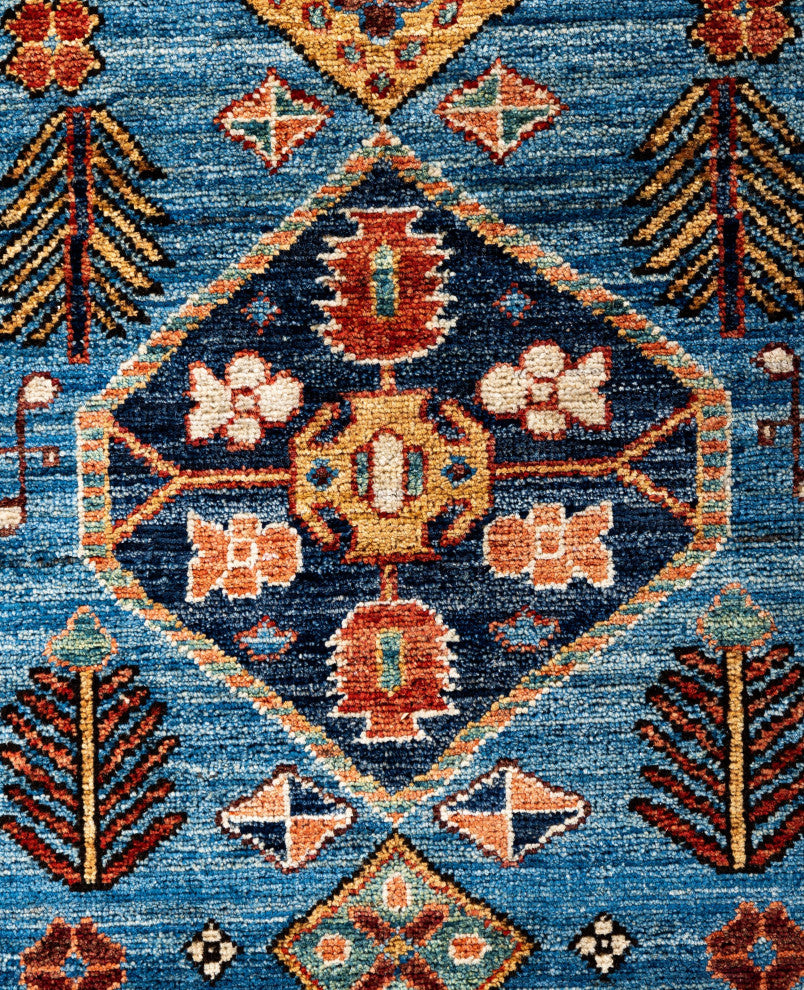 Serapi One-of-a-Kind Hand-Knotted Area Rug Light Blue, 2'9" x 10'0"