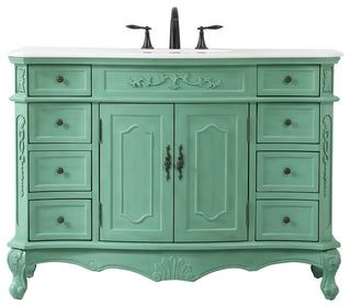 Bathroom Vanity, Vintage Mint, 48", Single Sink