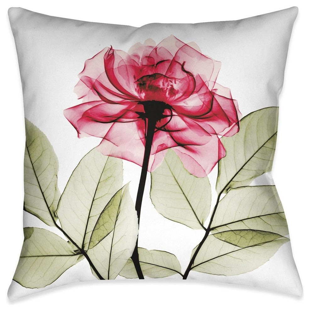 Rose Decorative Pillow, 18"x18"