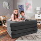 Zipline Big Kids Modular Sofa and Ottoman, Charcoal