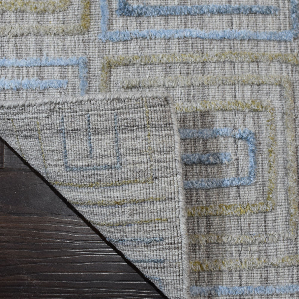 HAND WOVEN FLAT WEAVE KILIM POLYESTER RUGS -Rectangle,Ivory Multicolor,Geometric, [Runner] 2'6''x10'