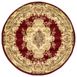 Unique Loom Red Leon Versailles 6' 0 x 6' 0 Round Rug