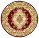 Unique Loom Red Leon Versailles 6' 0 x 6' 0 Round Rug