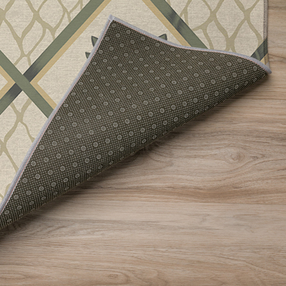Indoor/Outdoor Kendall KE7 Beige Machine Washable 10' x 14' Rug