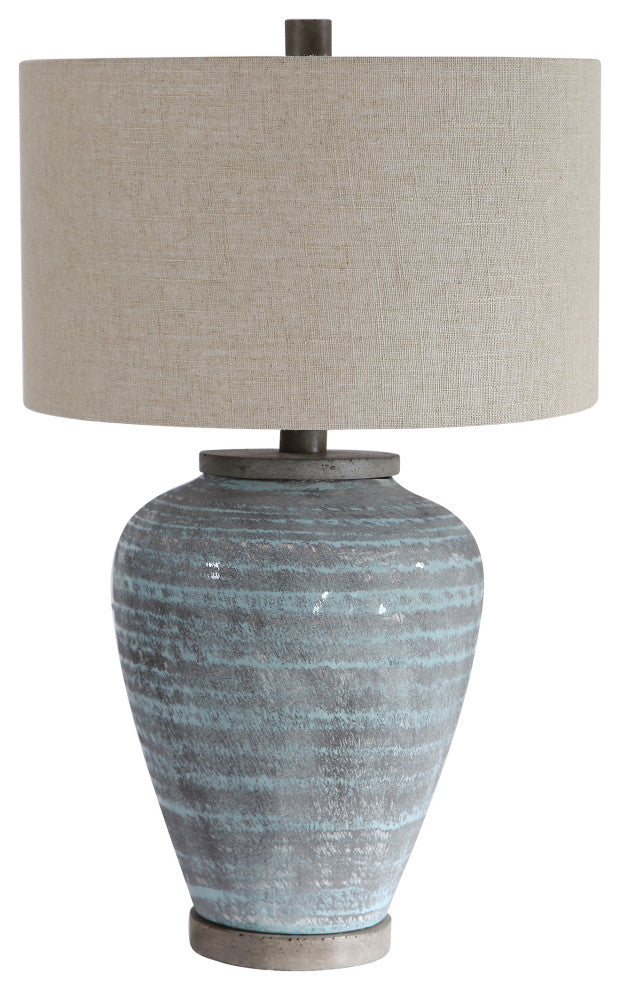 Uttermost Pelia Light Aqua Table Lamp
