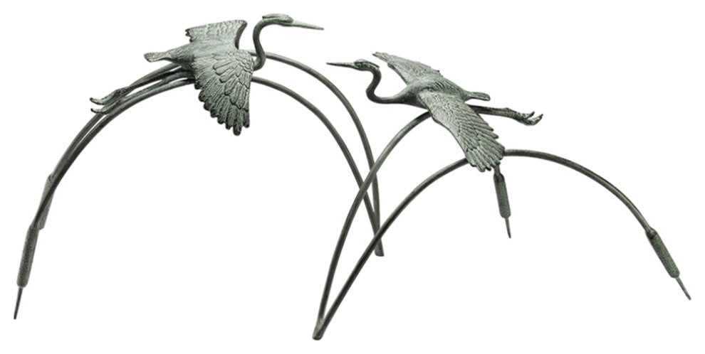 SPI Cranes and Reeds Garden Pair S