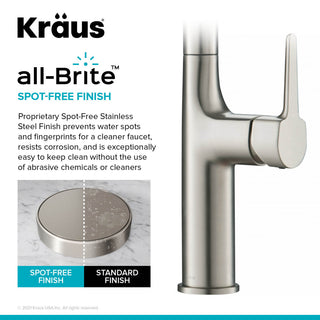 Oletto Pull-Down 1-Hole Kitchen Faucet, Spot Free Stainless Steel