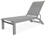Kendall Sling Stackable Outdoor Chaise Lounge, Alloy/Graphite