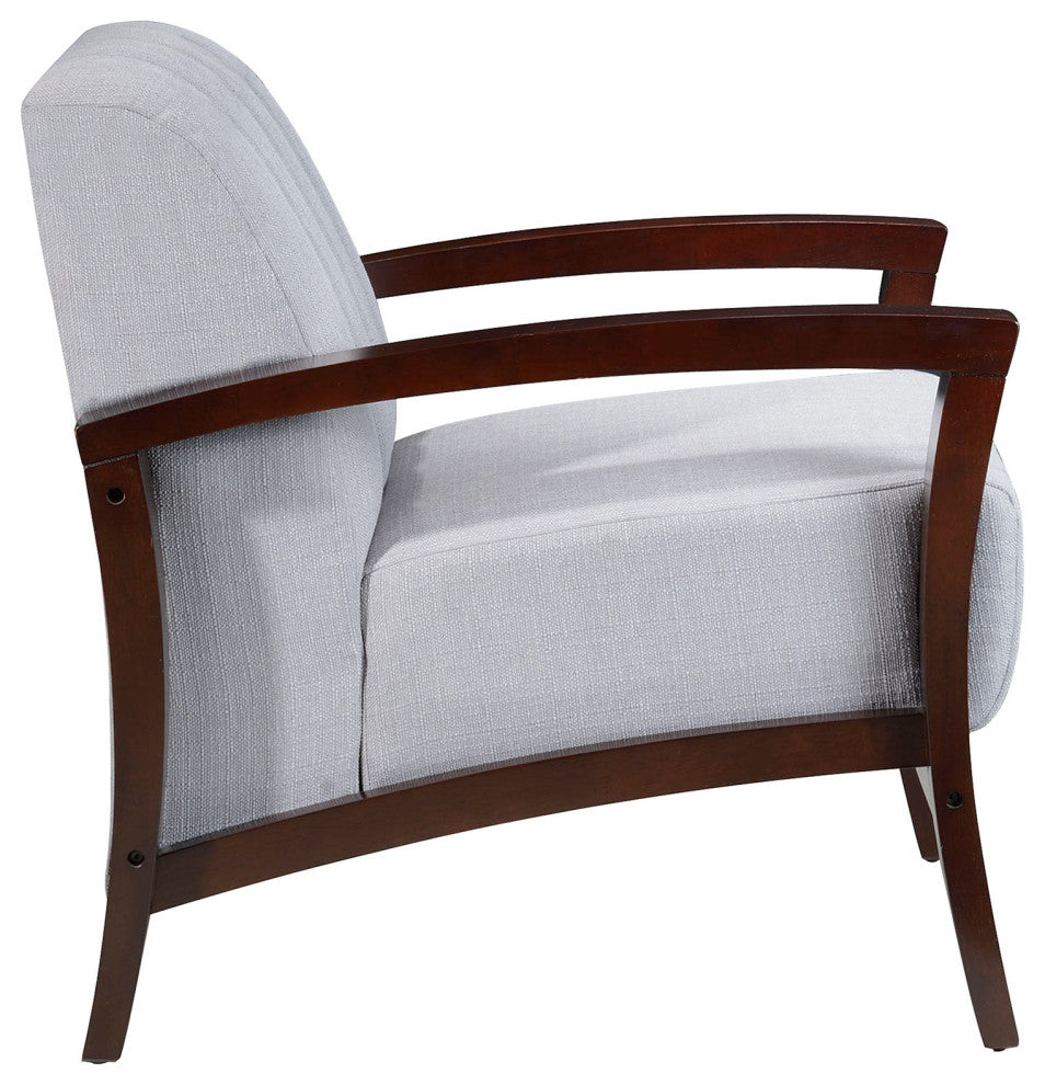 Enamor Upholstered Fabric Armchair - Walnut Gray