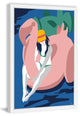 "Floating Flamingo II" Framed Painting Print, 30"x45"