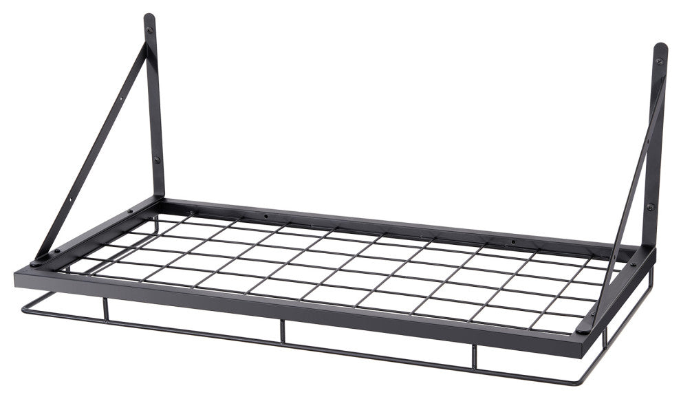VEVOR Pot Rack Wall Mounted 24in Pot and Pan Hanging Rack With 12 S Hooks 55 lbs