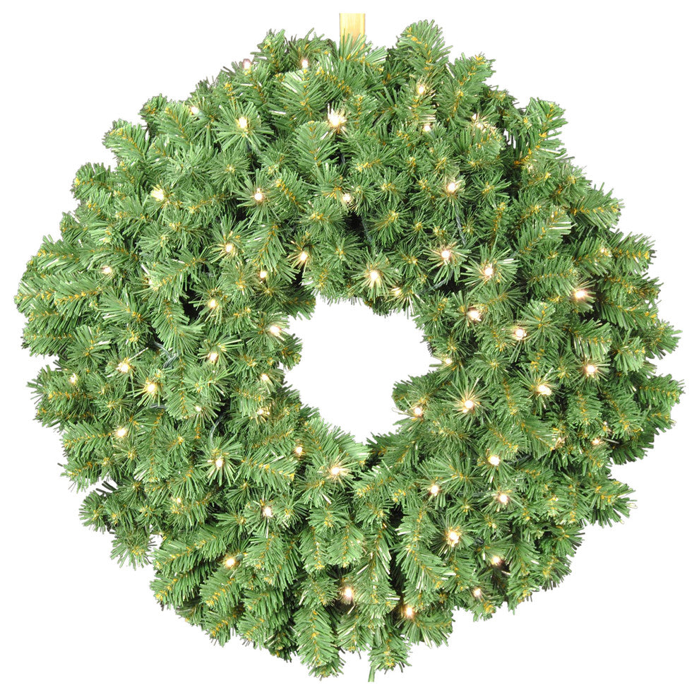 3' Sequoia Wreath Pre-Lit With Warm White LEDs