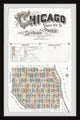 "Chicago Block Map" Framed Painting Print, 8x12