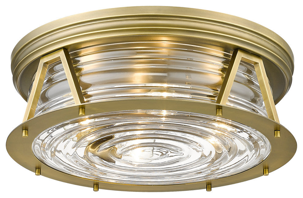 Zlite 491F4-RB 4-Light Flush Mount, Clear