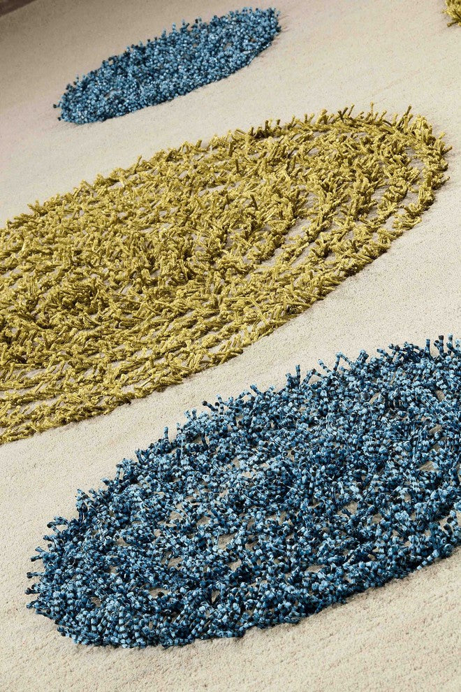 Hand Tufted Sage Wool Area Rug, 5'2"x7'6"