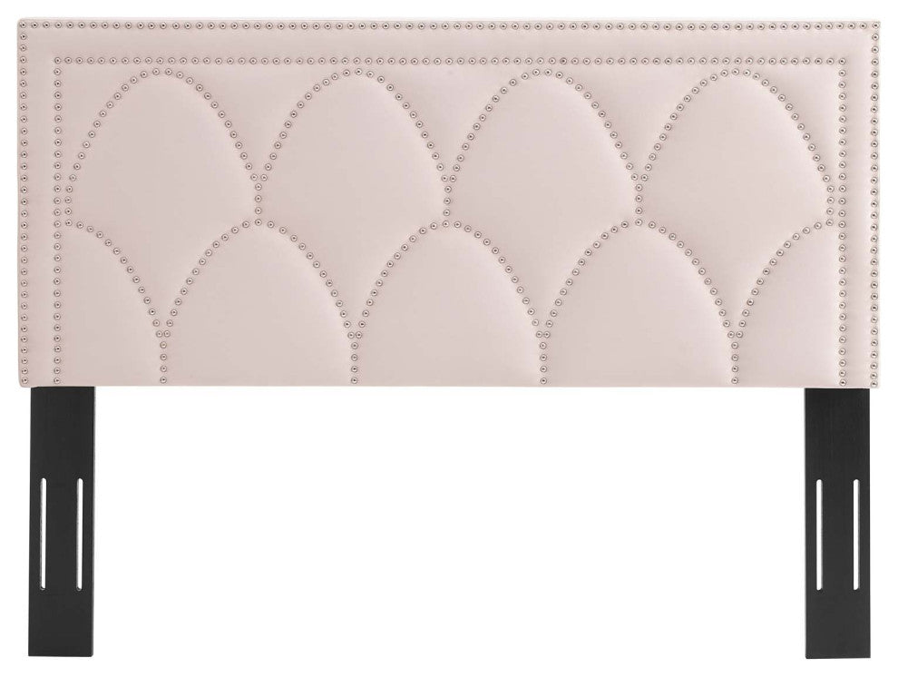 Greta Performance Velvet Twin Headboard, Pink