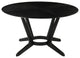 Santana Round Wood Dining Table, Black Finish