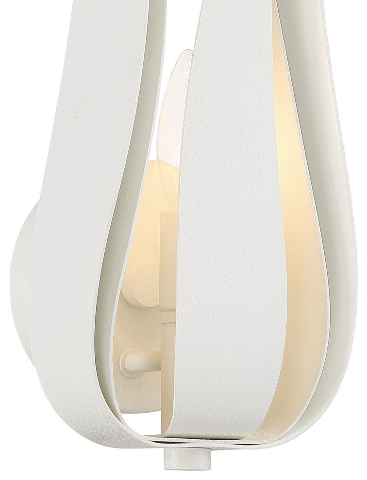 Broche 1-Light Matte White Wall Mount