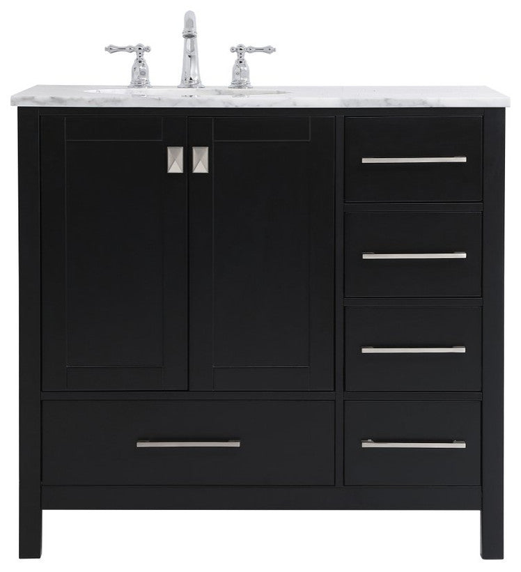 Elegant VF18936BK 36"Single Bathroom Vanity, Black
