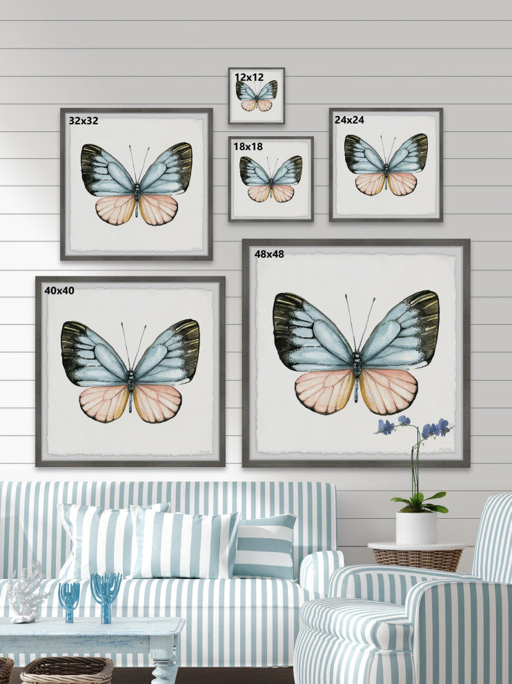 "Tropical Butterfly" Framed Painting Print, 24x24