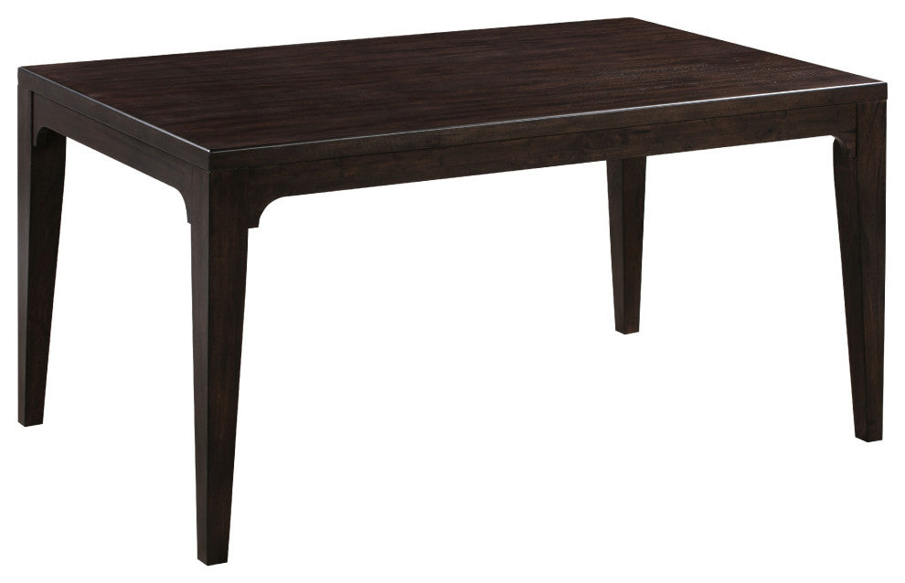 Benzara BM273611 Mango Wood Rectangular Dining Table, Tapered Legs, Brown