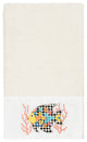 Linum Home Textiles Turkish Cotton Feliz Embellished Bath Towel, Cream