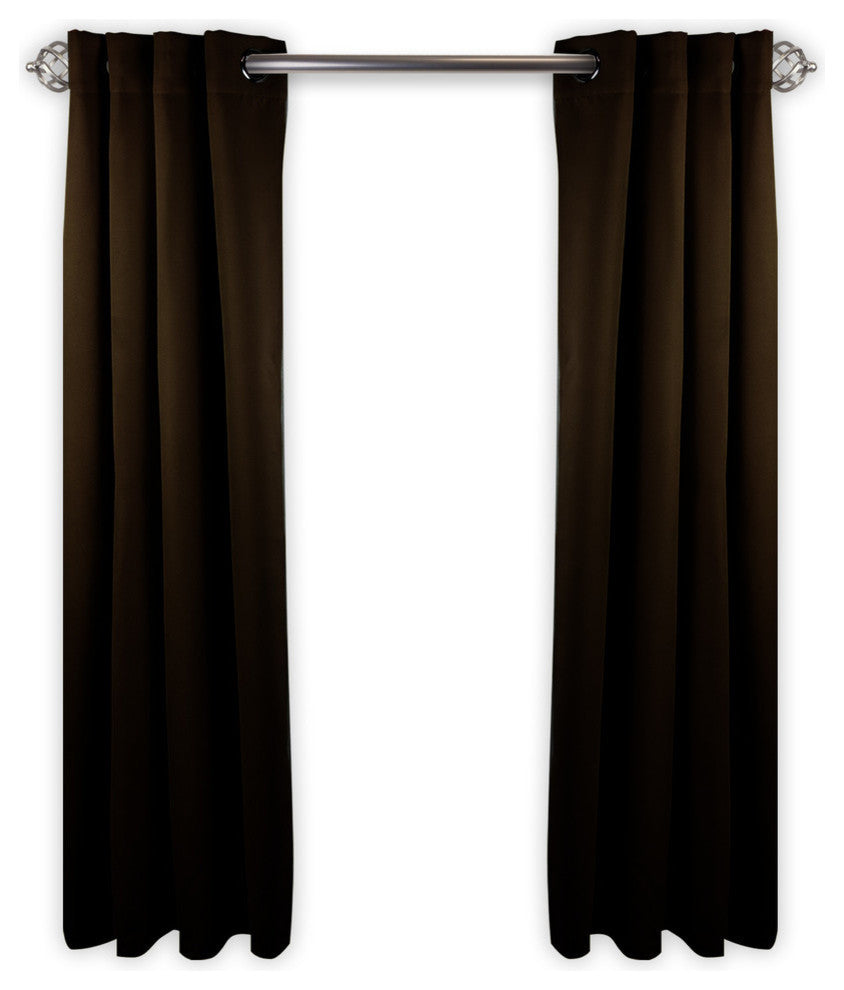 Heavy Duty Drapery Single Panel, Chocolate, 96"x108"