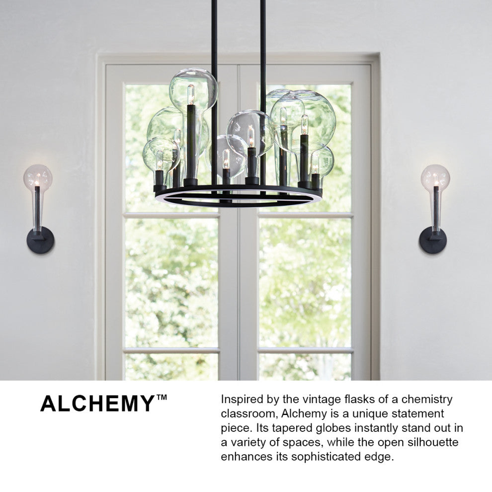 Hinkley Alchemy Chandelier, Lacquered Brass, 10 Light Linear