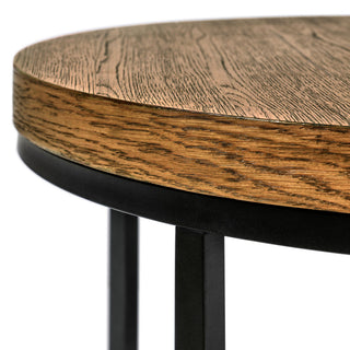 Catta 30" Round Wood Coffee Table Light Brown