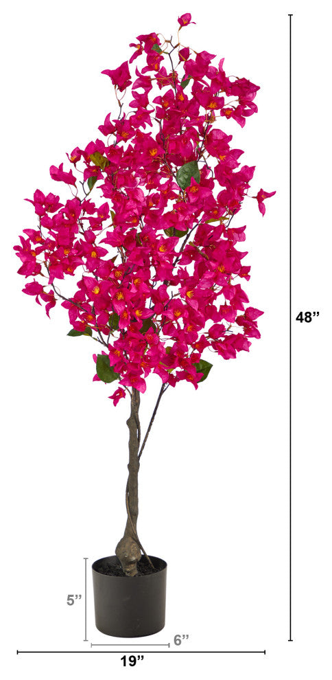 4' Bougainvillea Artificial Tree