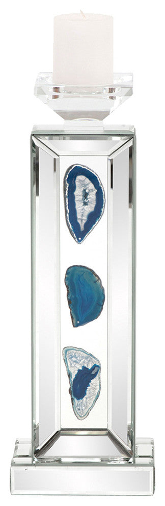 Howard Elliott Turquoise Geode Candle Holder Large