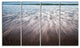"Ocean Beach Water Motion" Seashore Canvas Wall Art, 4 Panels, 48"x28"