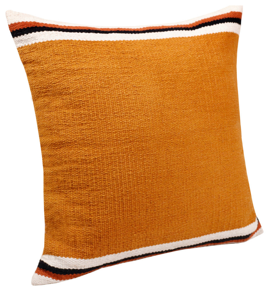 Southwestern Woven Bordered Stripe Throw Pillow, 20" x 20"