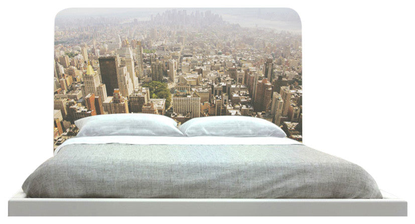 "New York Daytime Skyline" Headboard