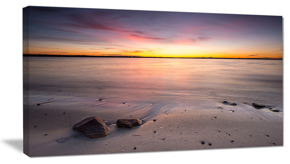 "Beautiful Natural Sea During Sunrise" Seashore Canvas Print, 40"x20"