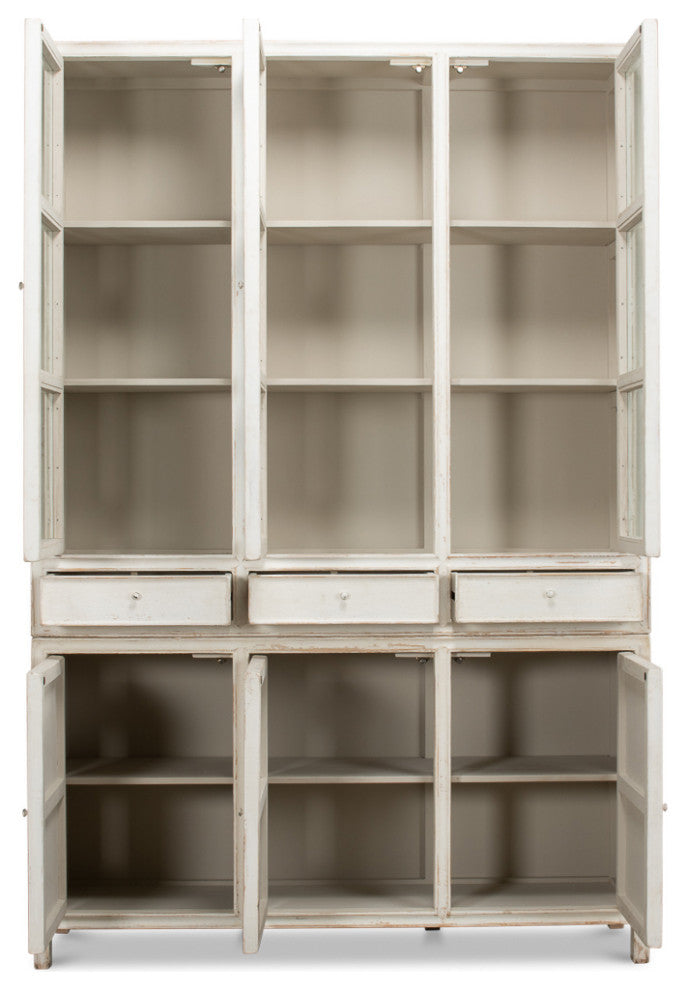 Country Painted Display Cabinet