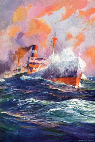 "Steam Boat" Painting Print on Wrapped Canvas