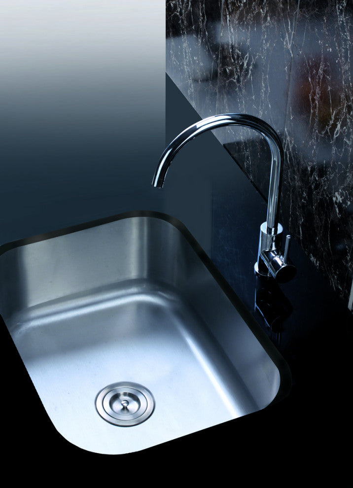 Ruvati RVM4132 Undermount 16 Gauge 24" Single Bowl Kitchen Sink