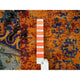Orange Ancient Ottoman Erased Design Wool Hand Knotted Round Rug 10'x10'