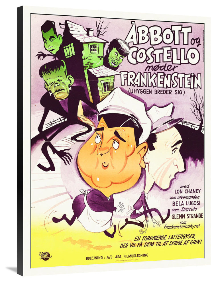 Abbott and Costello, Danish, Meet Frankenstein, 30x40