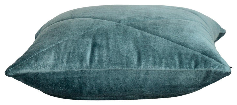 Parkland Collection Koko Transitional Quilted Teal Throw Pillow