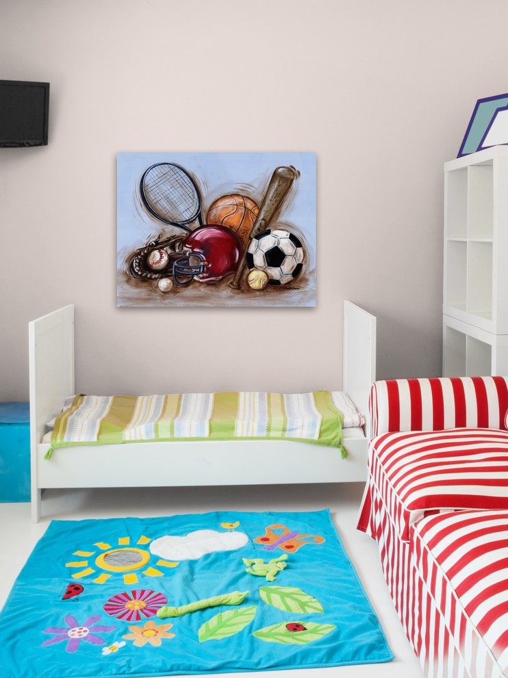 Marmont Hill, "Varsity Gear" by Reesa Qualia Painting on Wrapped Canvas, 31x24