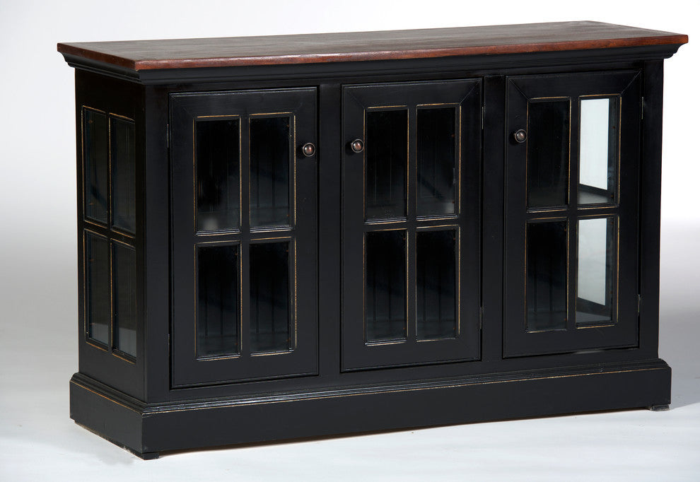 52" West Winds Credenza, Bright White, Havana Gold