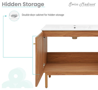Classe Bathroom Vanity, Oak, 36"