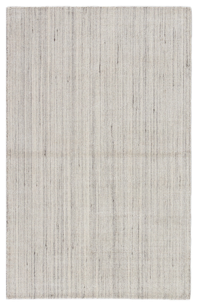 Jaipur Living Kelle Handmade Stripe Gray/ White Area Rug 10'X14'
